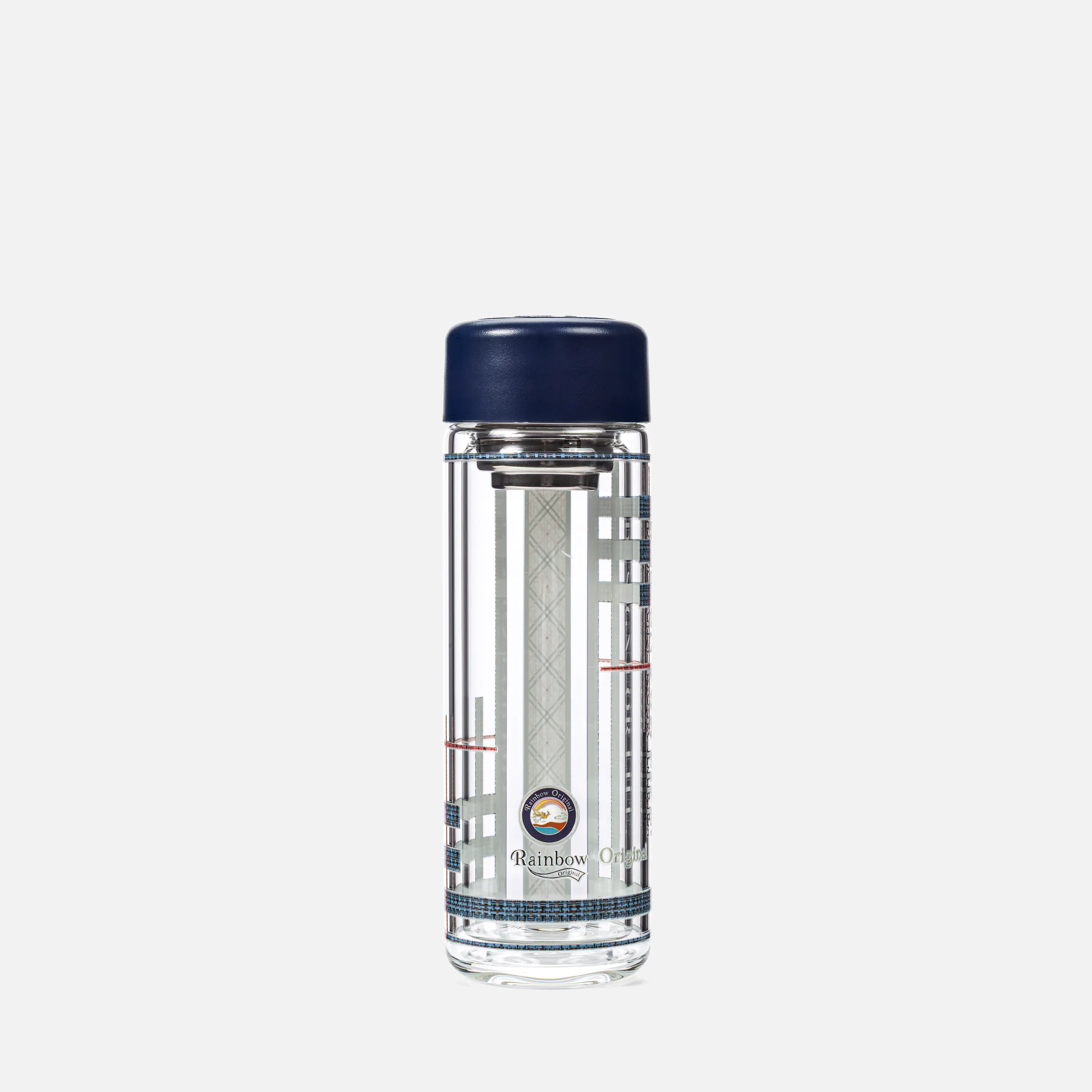 8.1 oz Double wall glass tea infuser bottle