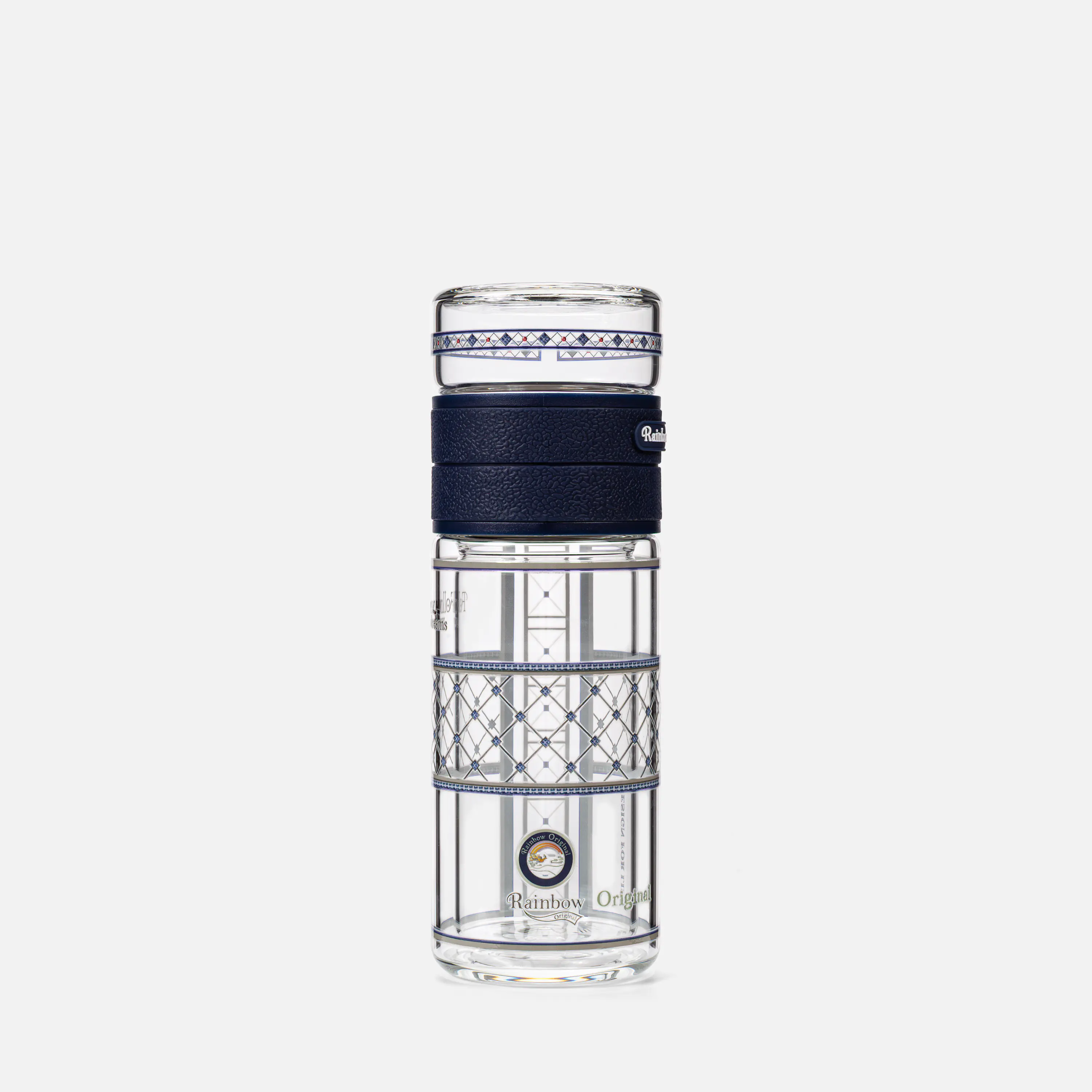 8.4 oz Double wall glass tea infuser bottle