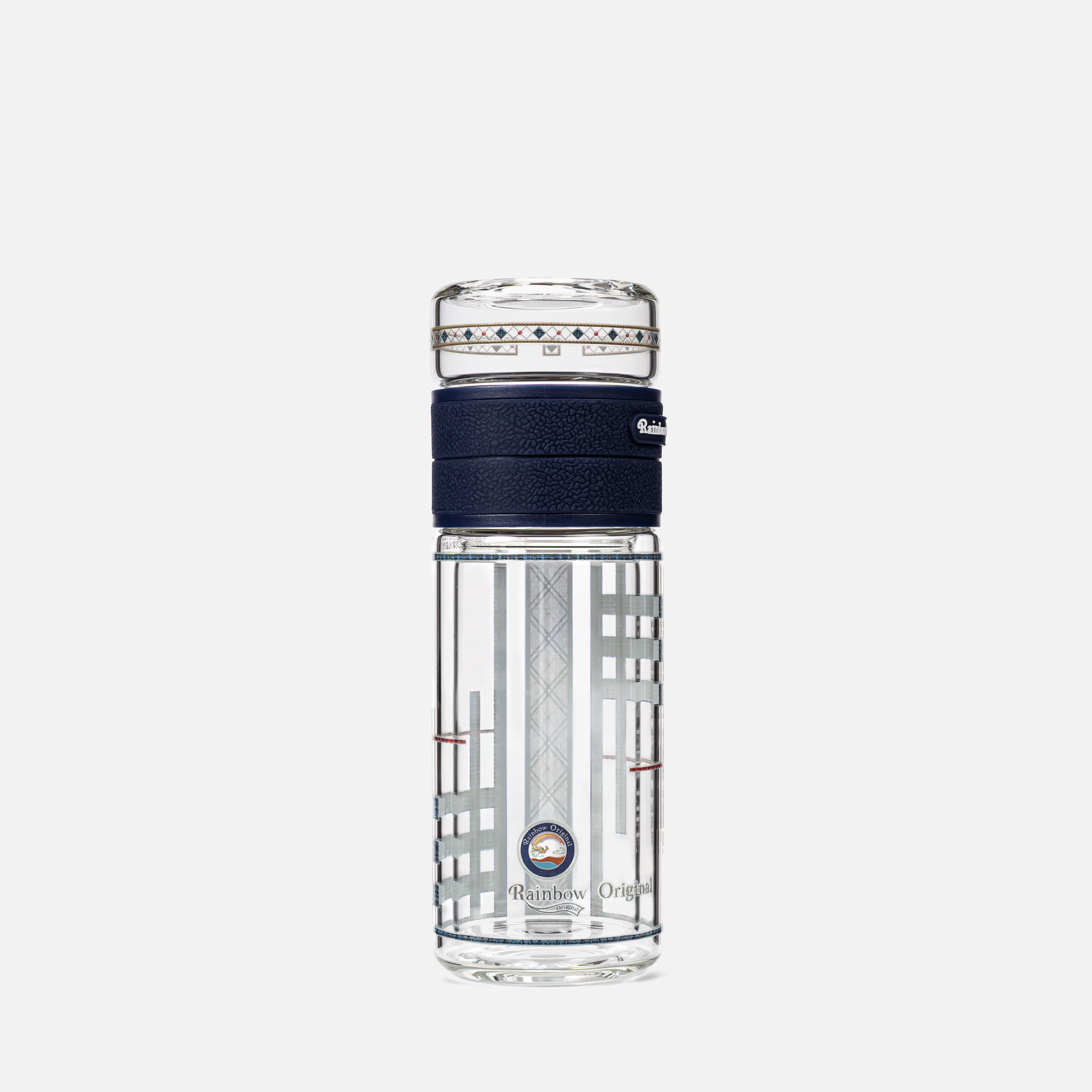 6.4 oz Double wall glass tea infuser bottle